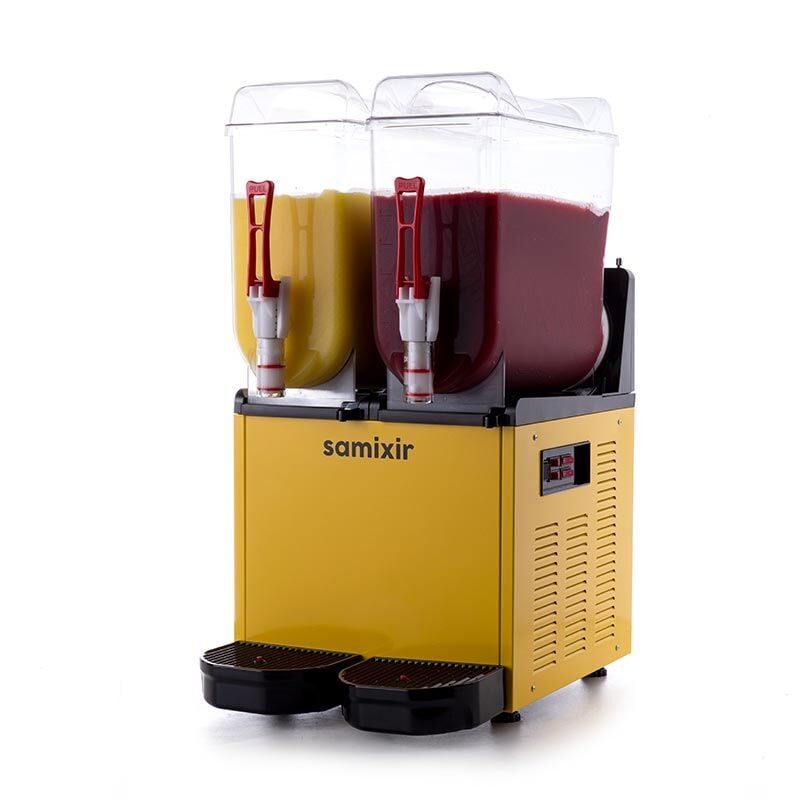 Slush Twin Meyve Suyu Dispenseri 12L+12L Buzlaş Makinesi