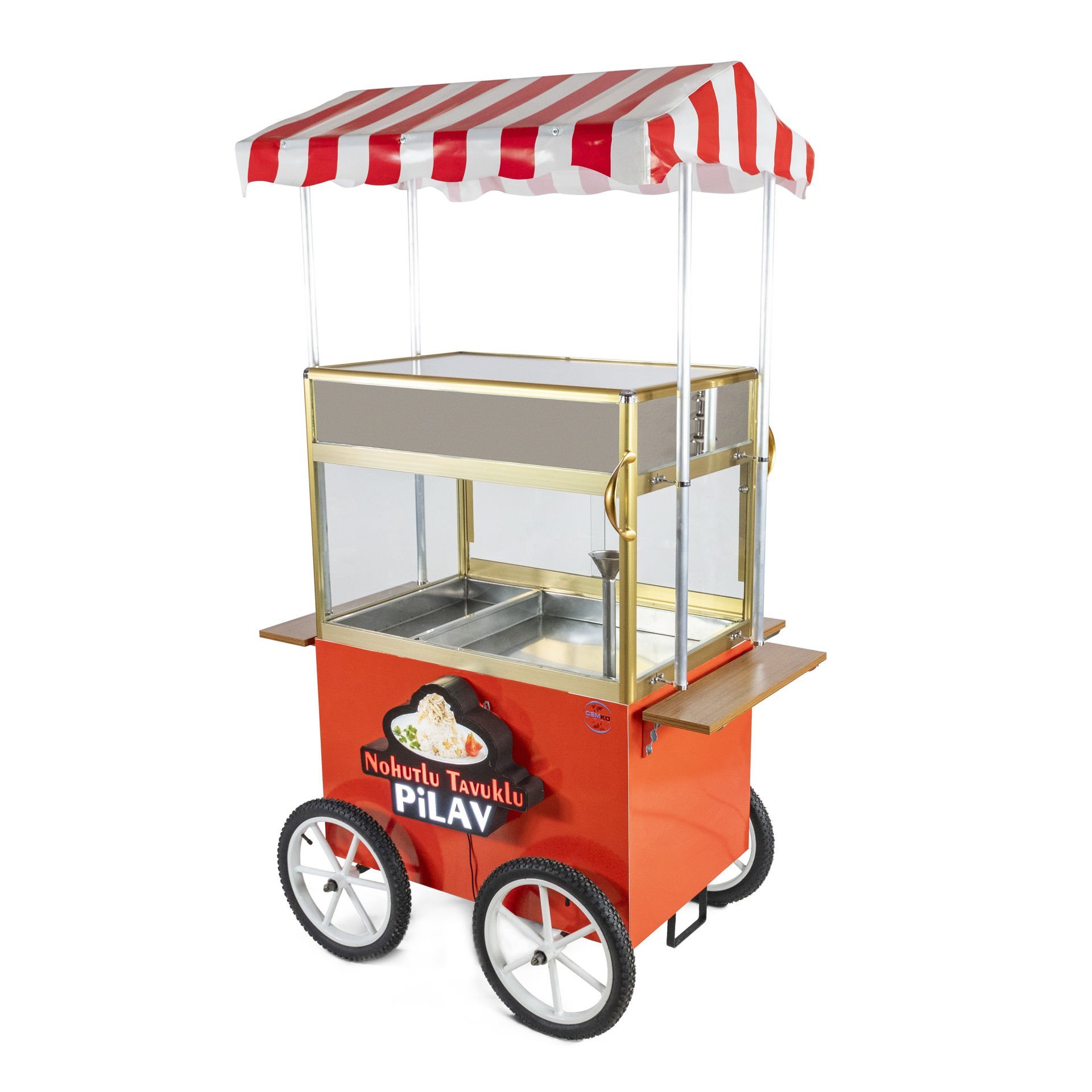 Pilav Arabası Tenteli ışıklı Tabelalı (Model Kırıkkale)