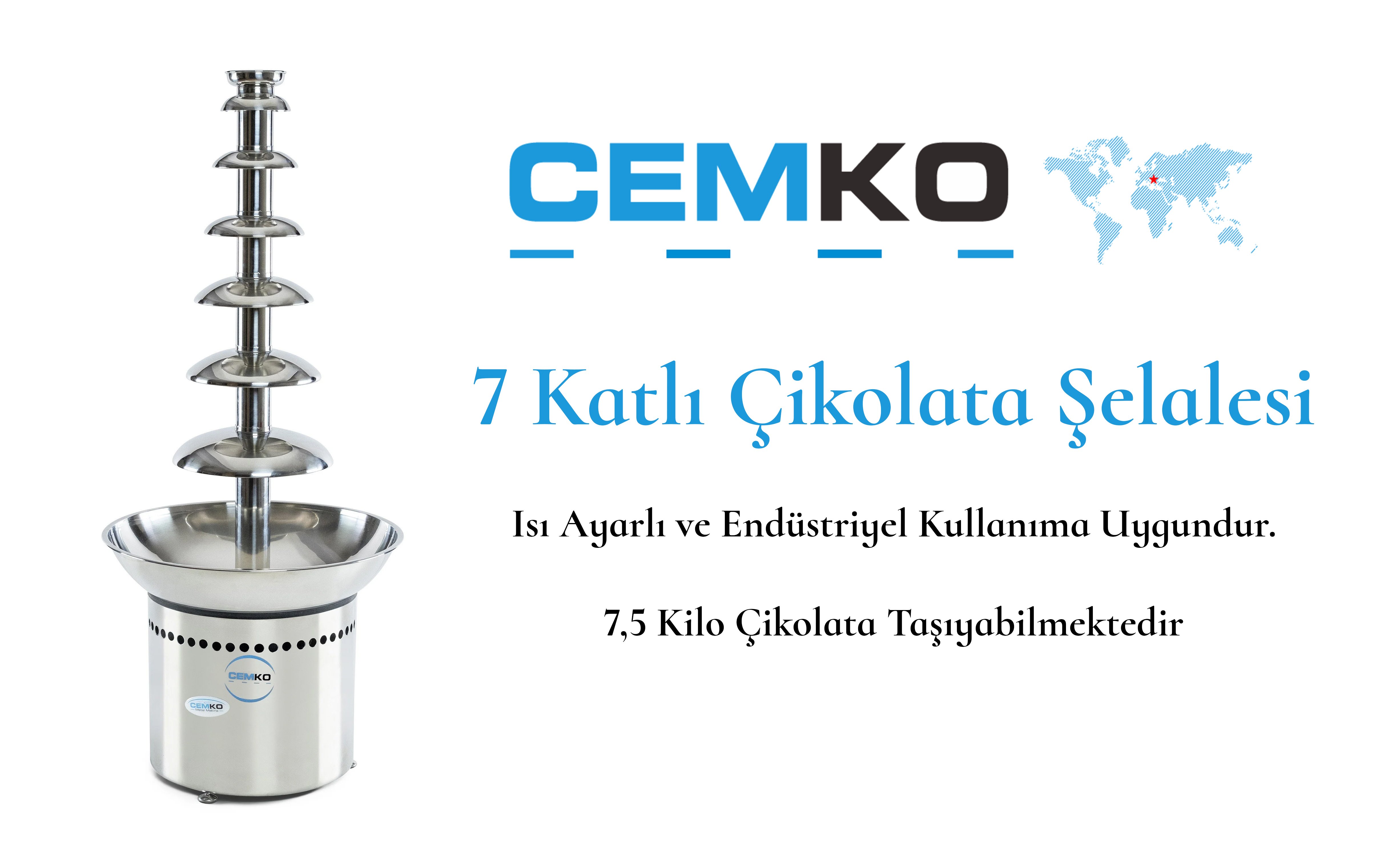 7 Katlı Çikolata Şelalesi Makinesi