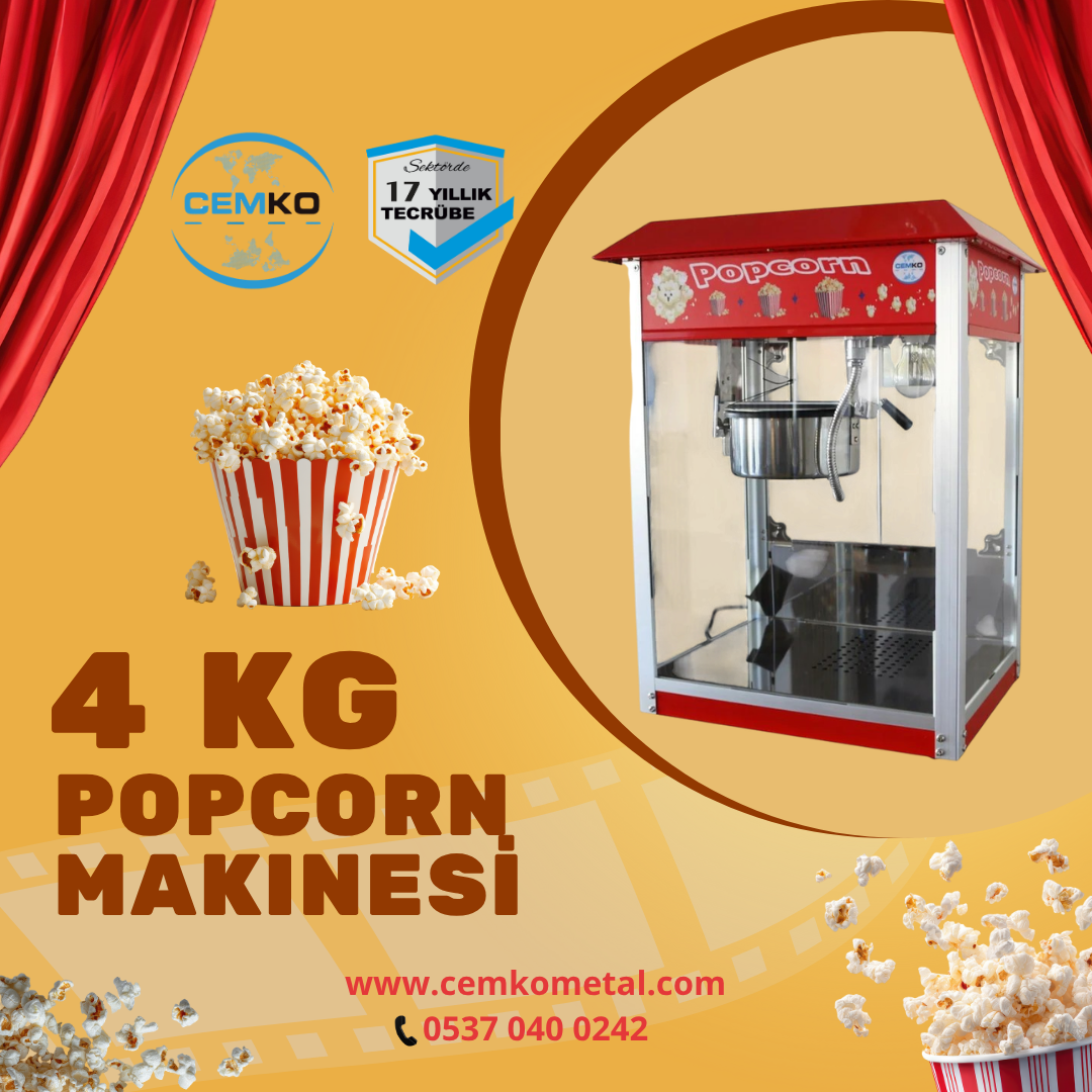 sinema popcoern mısır patlatma makinesi