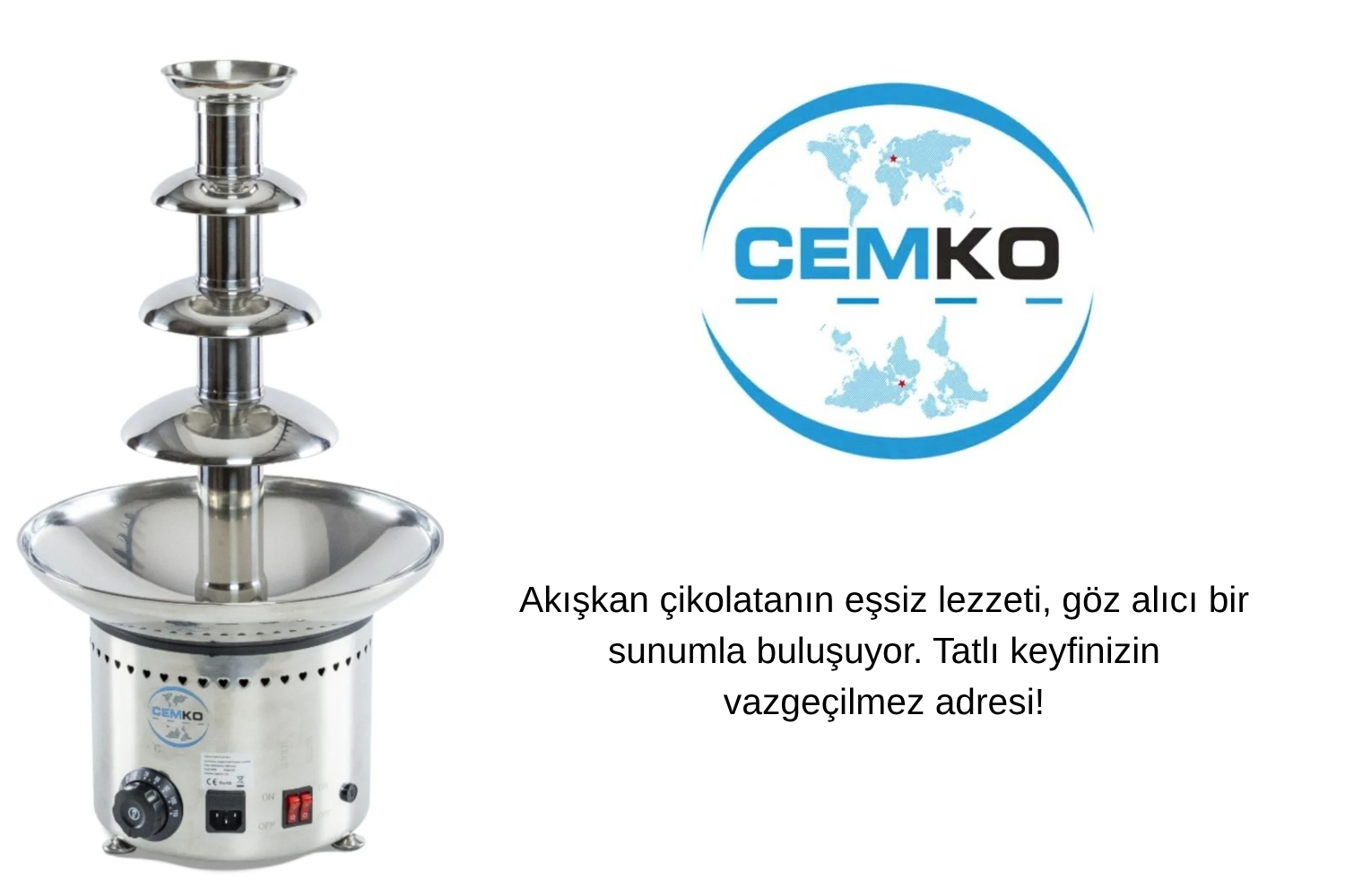 Çikolata şelalesi makinesi 4 katlı