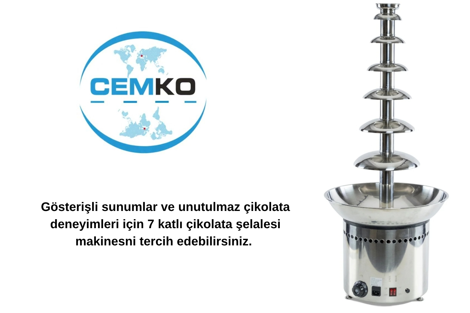 Çikolata şelalesi makinesi 7 katlı