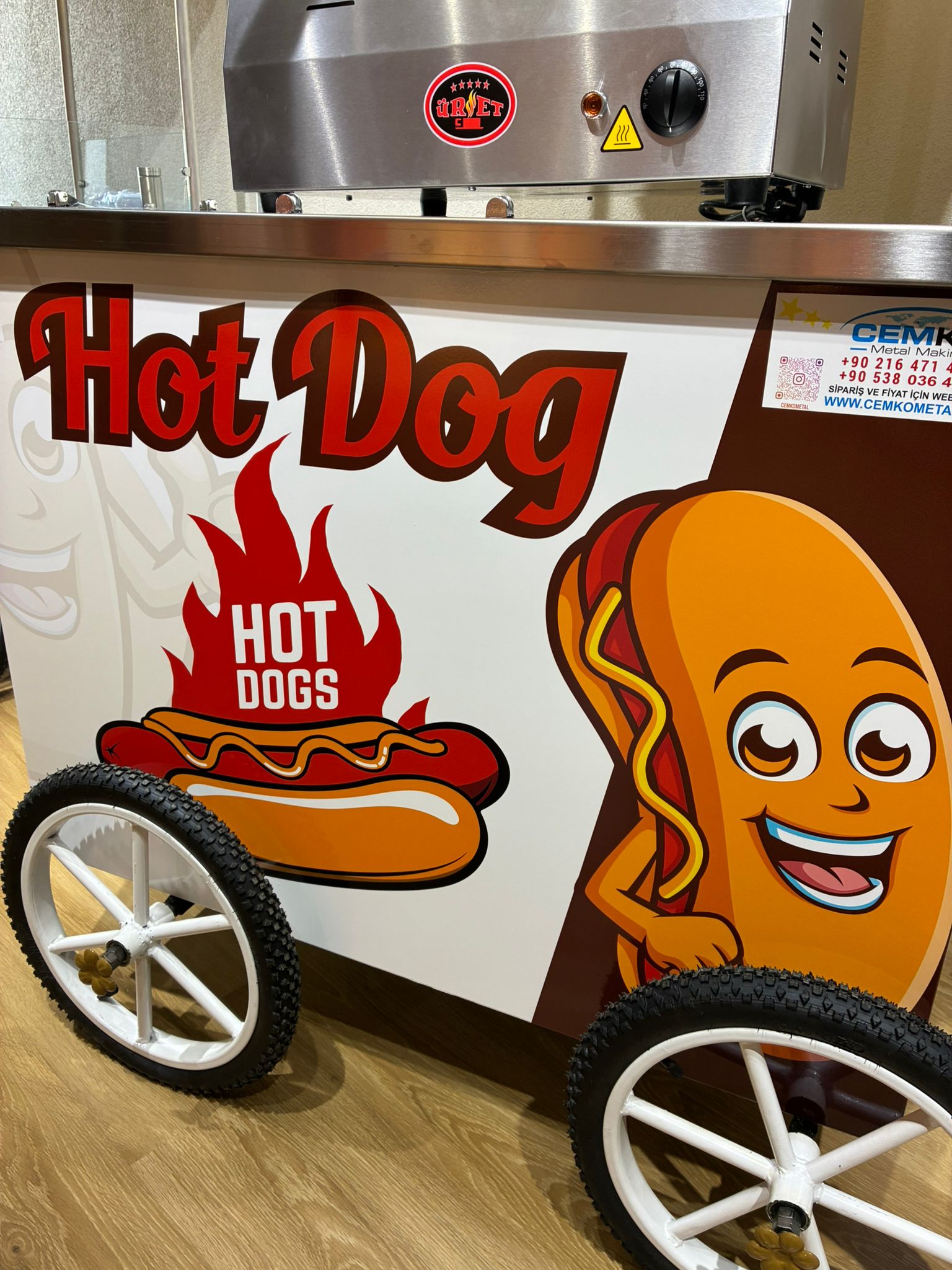 hot dog arabası dijital baskısı