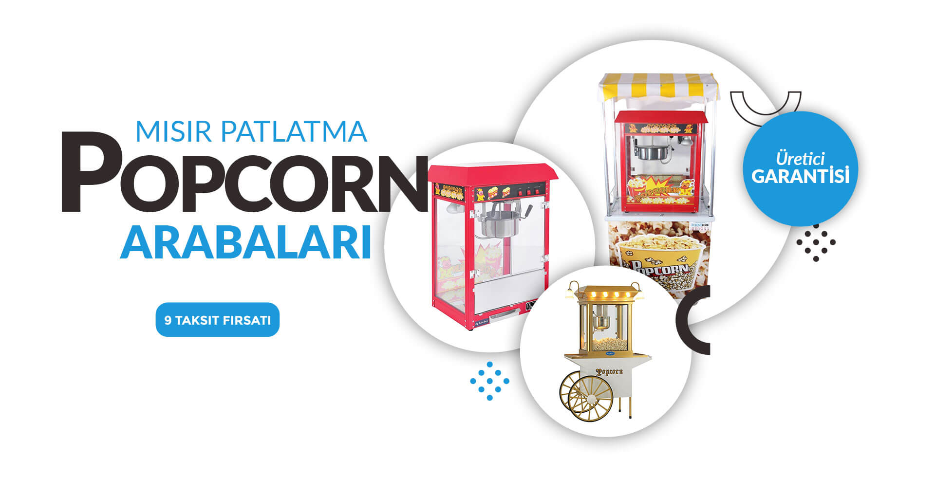 Popcorn Mısır Patlatma Arabaları