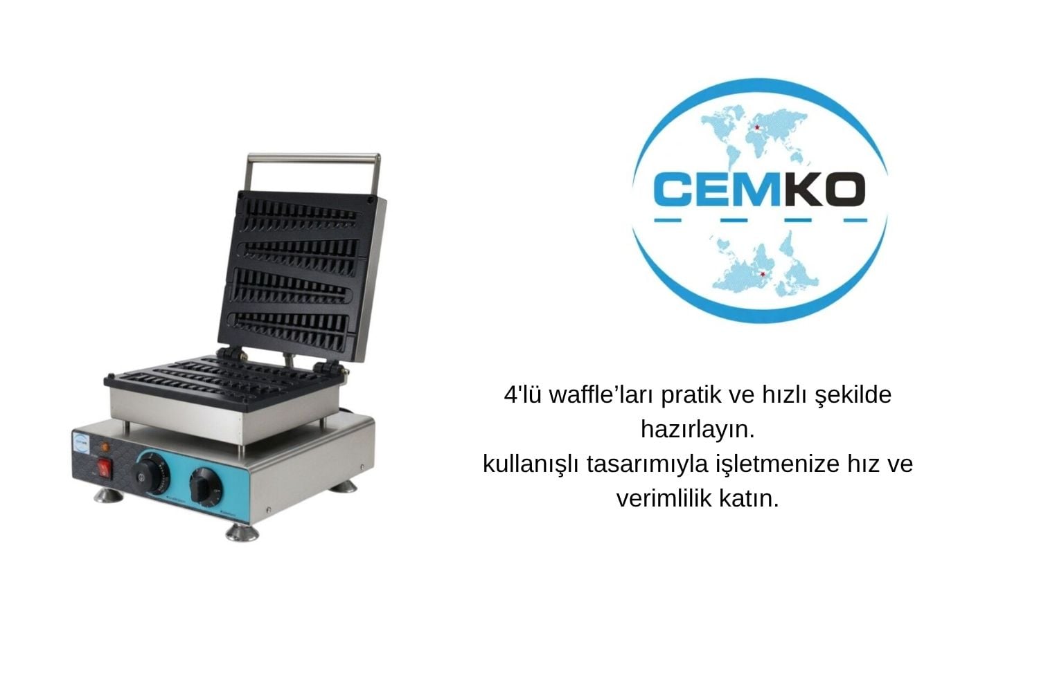 Çubuklu Waffle Makinesi 4 lü