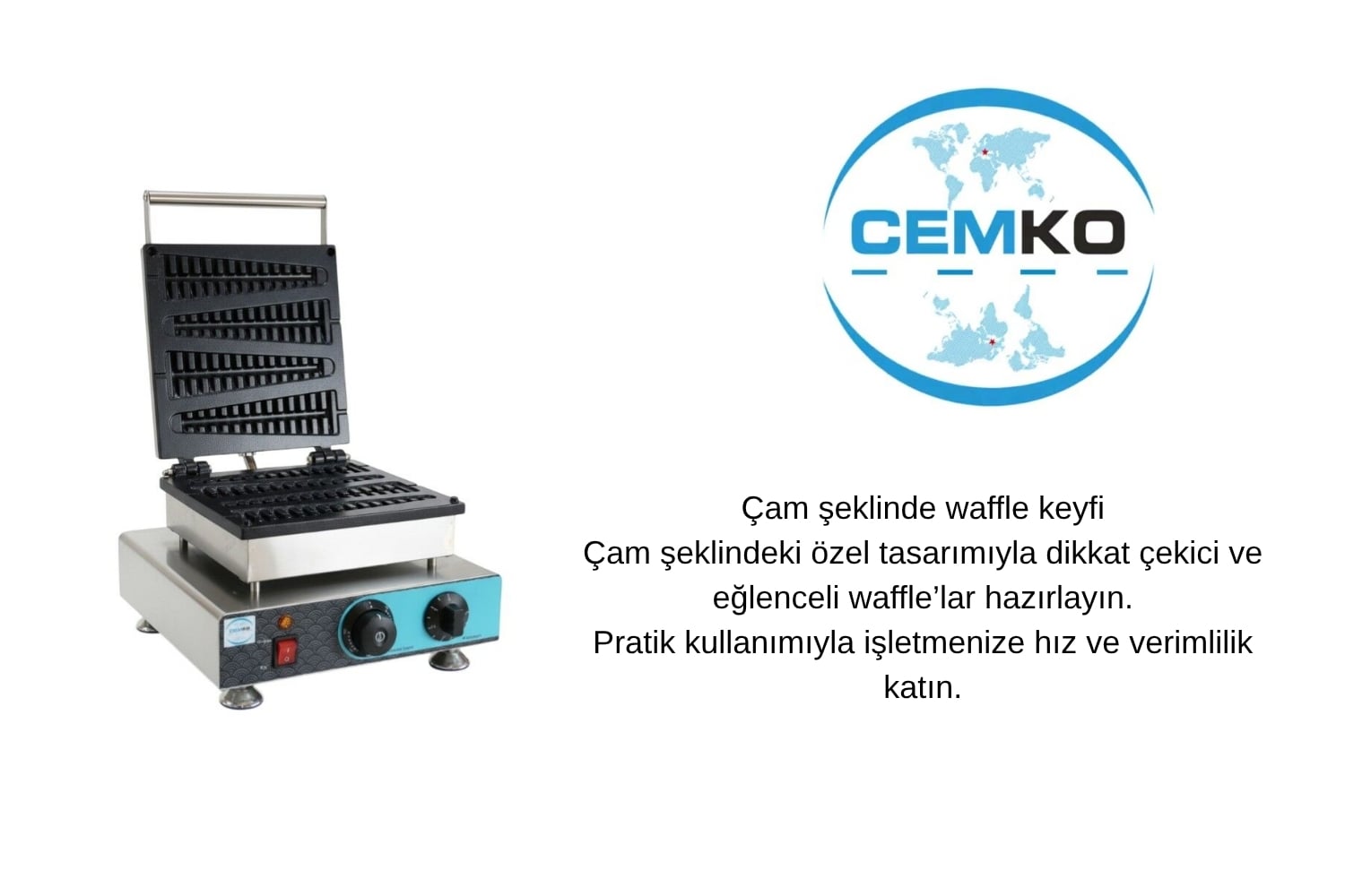 çubukta waffle makinesi 4 lü