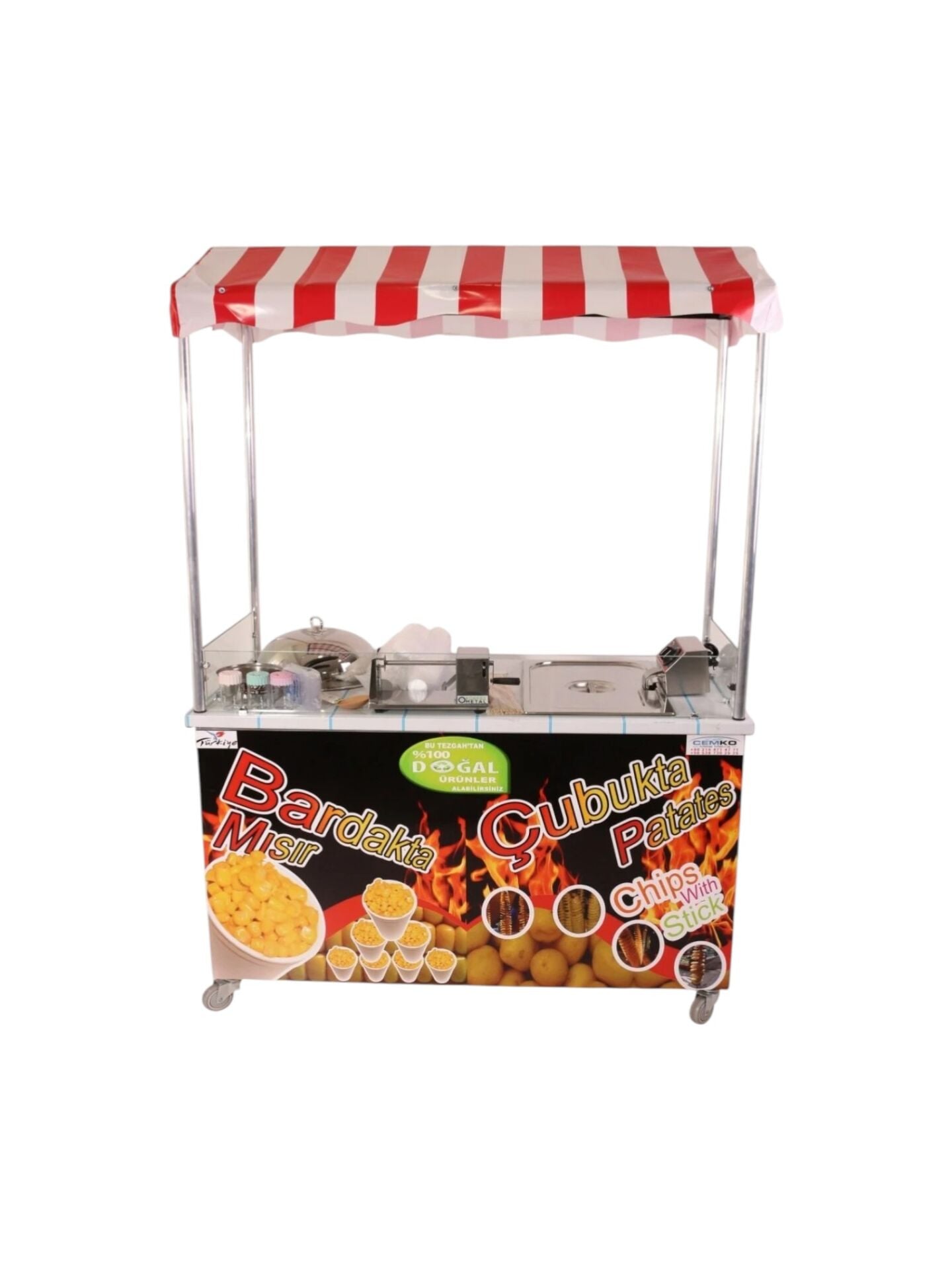 Çubukta Patates ve Bardakta Mısır Arabası (Model Taksim)