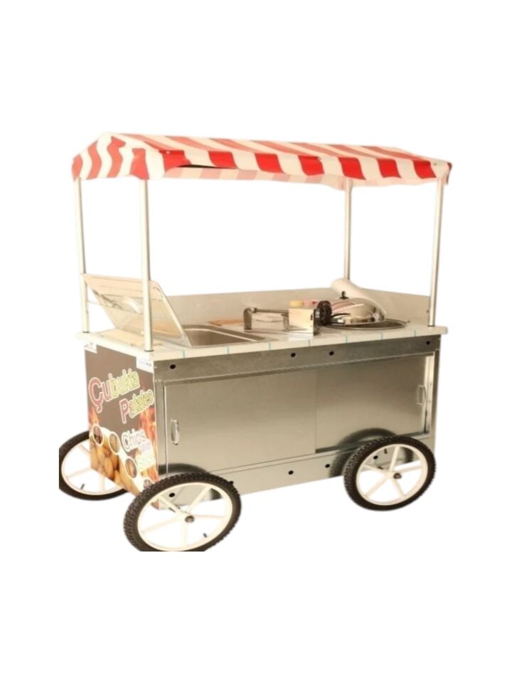 Tekerlekli Çubukta Patates Ve Bardakta Mısır Arabası (Model Şişli)