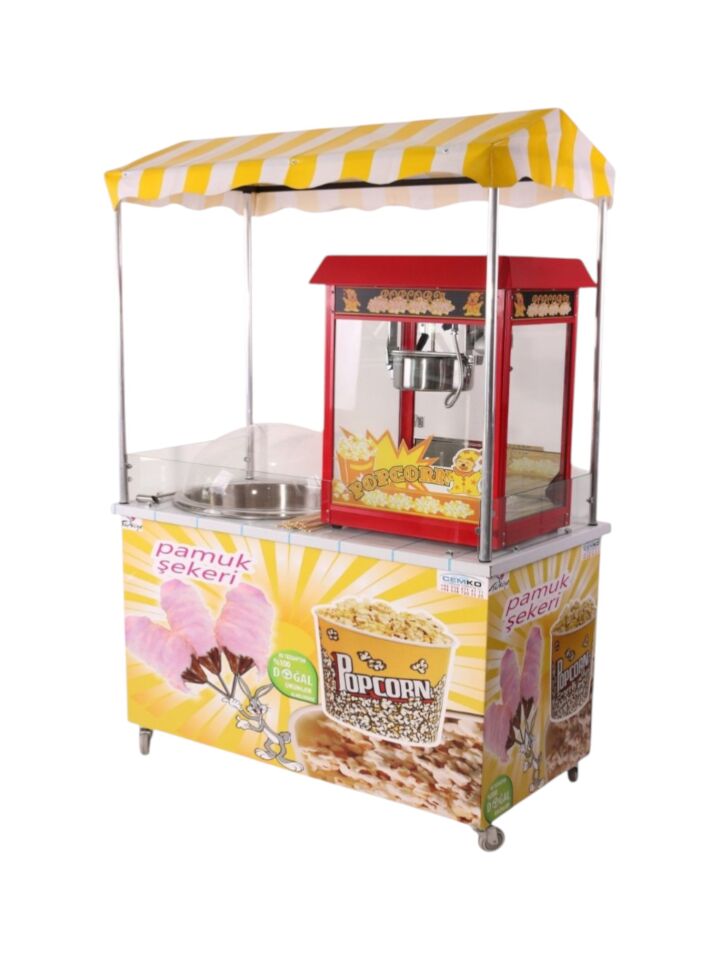 Pamuk Şeker ve Popcorn Arabası (Model Aydın) 60x120