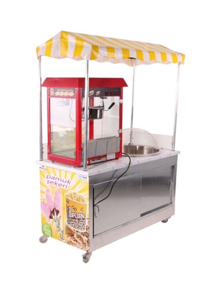 Pamuk Şeker ve Popcorn Arabası (Model Aydın) 60x120