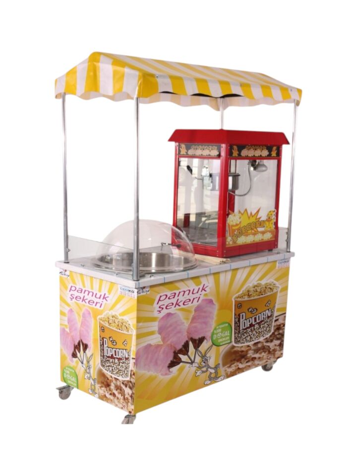Pamuk Şeker ve Popcorn Arabası (Model Aydın) 60x120