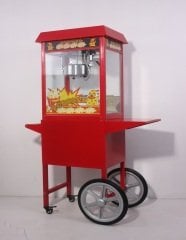 Seyyar Popcorn Mısır Patlatma Makinesi (Model Edremit)