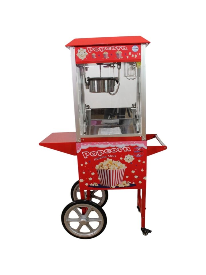Seyyar Popcorn Mısır Patlatma Makinesi (Model Edremit)