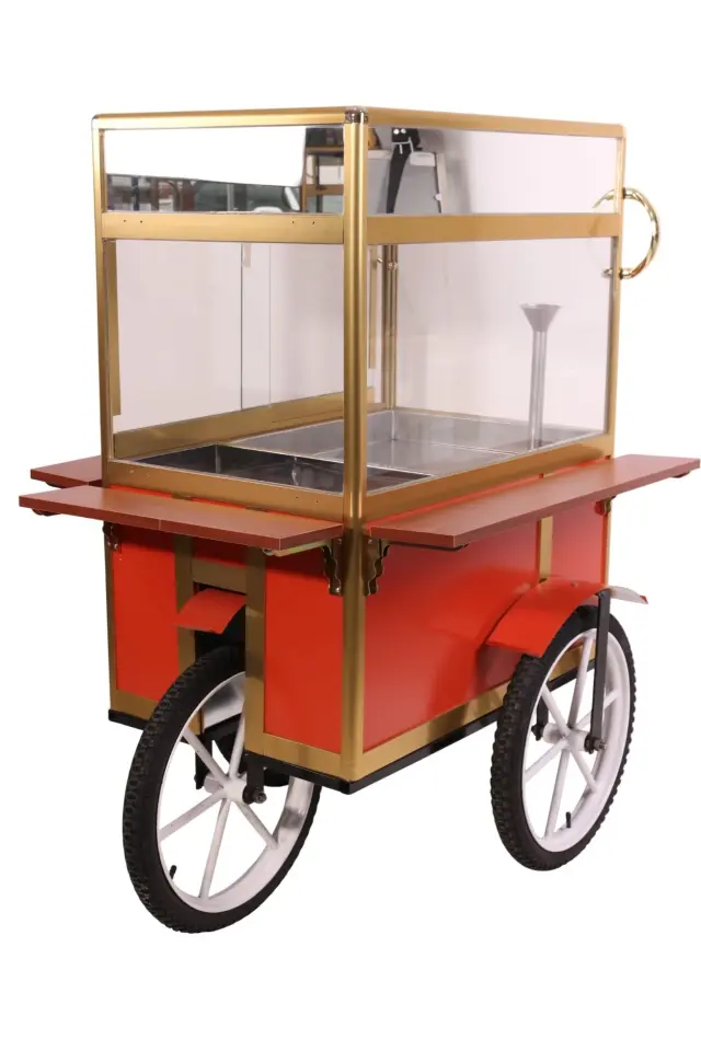 Seyyar Tekerlekli Tüplü Pilav Arabası 1.Kalite Model Aksaray