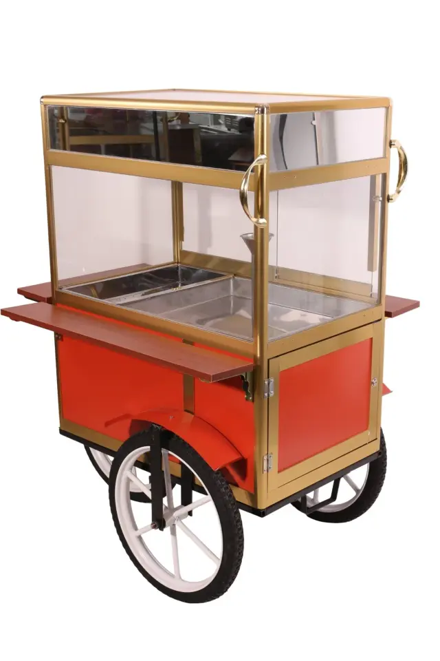 Seyyar Tekerlekli Tüplü Pilav Arabası 1.Kalite Model Aksaray