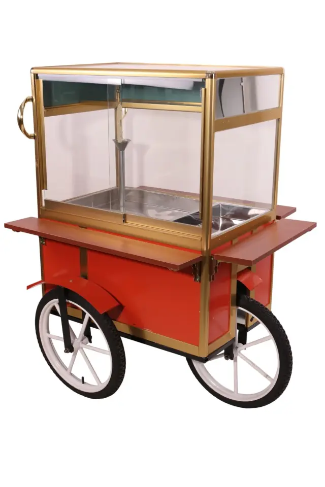 Seyyar Tekerlekli Tüplü Pilav Arabası 1.Kalite Model Aksaray