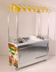 Çift Kazanlı Bardakta Mısır Tezgahı (Model Van) 60x120