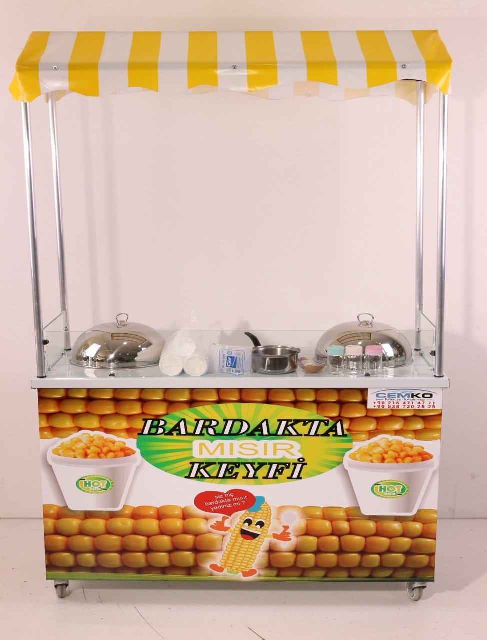 Çift Kazanlı Bardakta Mısır Tezgahı (Model Van) 60x120
