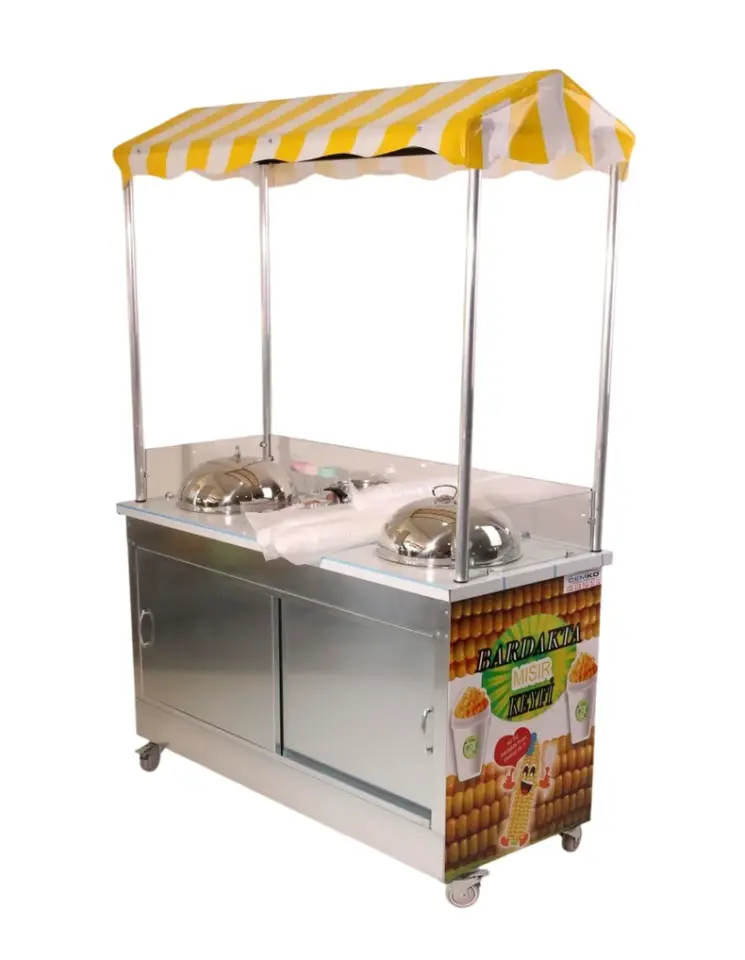 Çift Kazanlı Bardakta Mısır Tezgahı (Model Van) 60x120