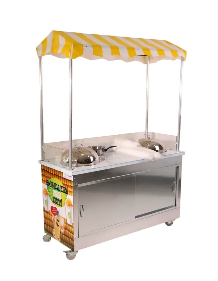 Çift Kazanlı Bardakta Mısır Tezgahı (Model Van) 60x120