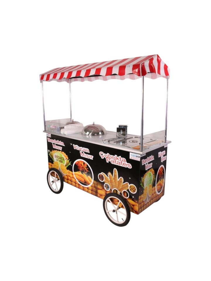 Çubukta Patates Koçan Mısır ve Bardakta Mısır Arabası (Model Kayseri) 65x180