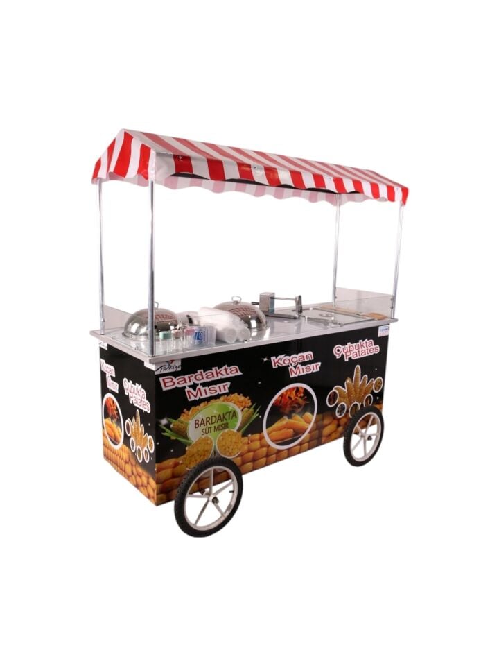 Çubukta Patates Koçan Mısır ve Bardakta Mısır Arabası (Model Kayseri) 65x180