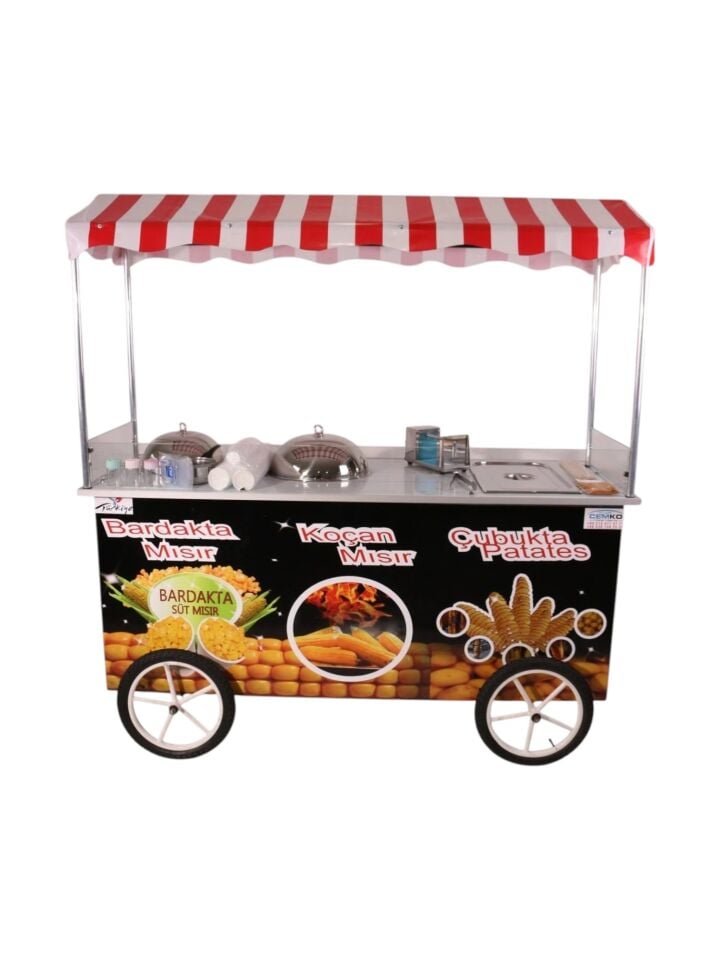 Çubukta Patates Koçan Mısır ve Bardakta Mısır Arabası (Model Kayseri) 65x180