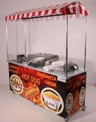 Hot Dog Çubukta Patates ve Bardakta Mısır Standı (Model Çeşme) 65X180
