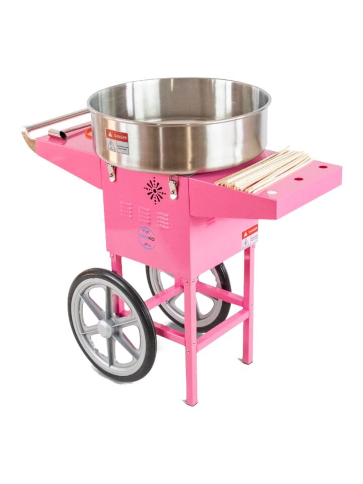 Tekerlekli Pamuk Şeker Arabası (ÜRÜNDE FANUS YOKTUR) (Model Fethiye)