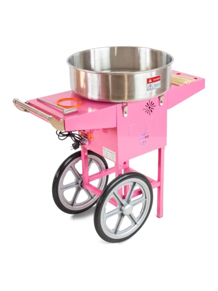 Tekerlekli Pamuk Şeker Arabası (ÜRÜNDE FANUS YOKTUR) (Model Fethiye)