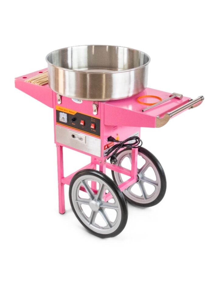 Tekerlekli Pamuk Şeker Arabası (ÜRÜNDE FANUS YOKTUR) (Model Fethiye)