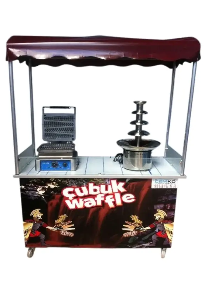 Çubukta Waffle ve Çikolata Şelalesi Makinası (Model Sinop)