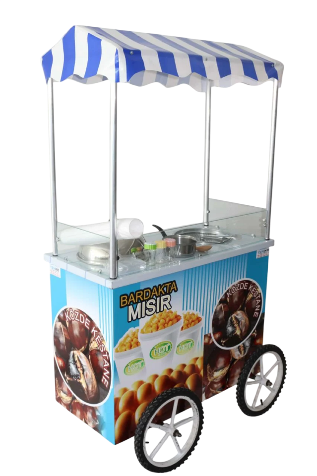 Tekerlekli Bardakta Mısır ve Közde Kestane Arabası (Model Çankırı)