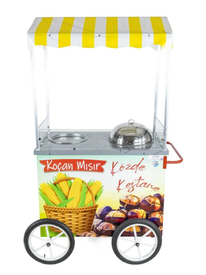 Közde Kestane ve Tüplü Seyyar Koçan Mısır Arabası (Model Denizli)