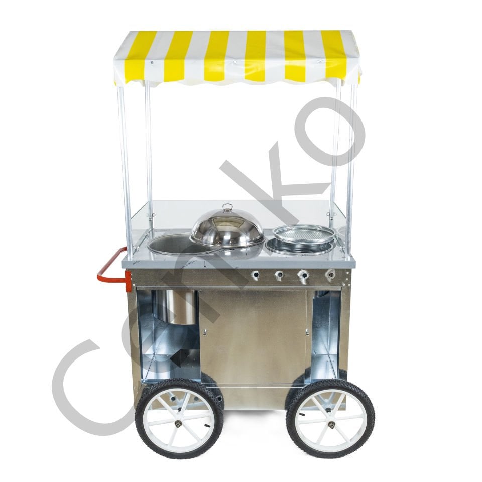 Közde Kestane ve Tüplü Seyyar Koçan Mısır Arabası (Model Denizli)