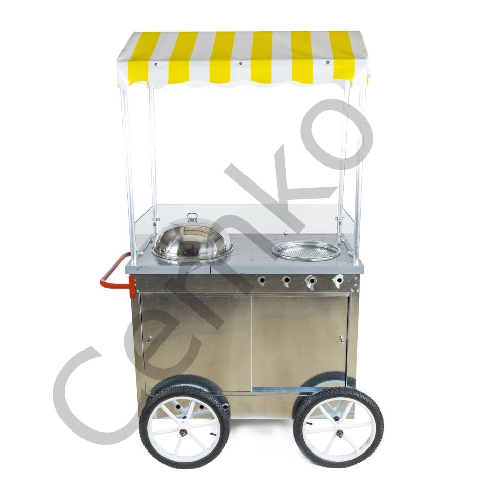 Közde Kestane ve Tüplü Seyyar Koçan Mısır Arabası (Model Denizli)