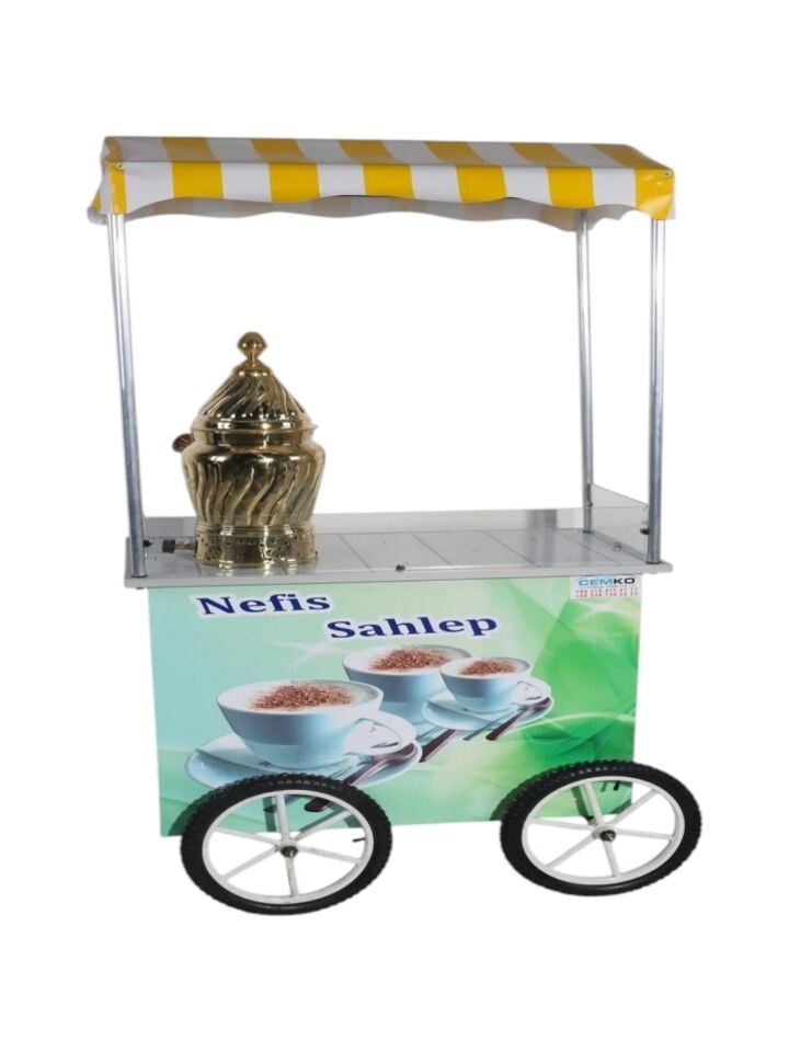 Tekerlekli Tüplü Sıcak Sahlep Tezgahı (Model Erzurum) 60X100