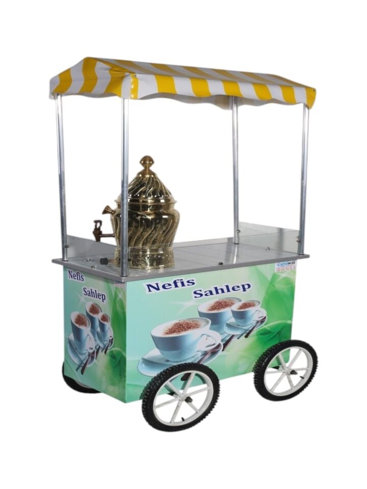 Tekerlekli Tüplü Sıcak Sahlep Tezgahı (Model Erzurum) 60X100