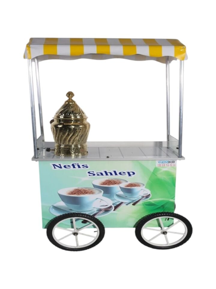 Tekerlekli Tüplü Sıcak Sahlep Tezgahı (Model Erzurum) 60X100