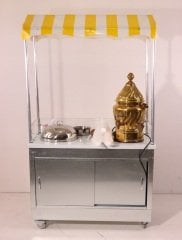 Bakır Sahlep Kazanı ve Bardakta Mısır Arabası (Model Kilis)