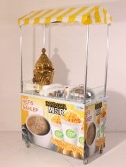 Bakır Sahlep Kazanı ve Bardakta Mısır Arabası (Model Kilis)