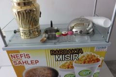 Seyyar Sahlep Kazanı ve Mısır Arabası - Tüplü (Model Aksaray) 60x100