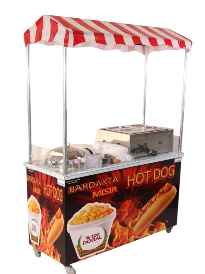 Hotdog Sosisli ve Bardakta Mısır Arabası (Model Kırşehir)
