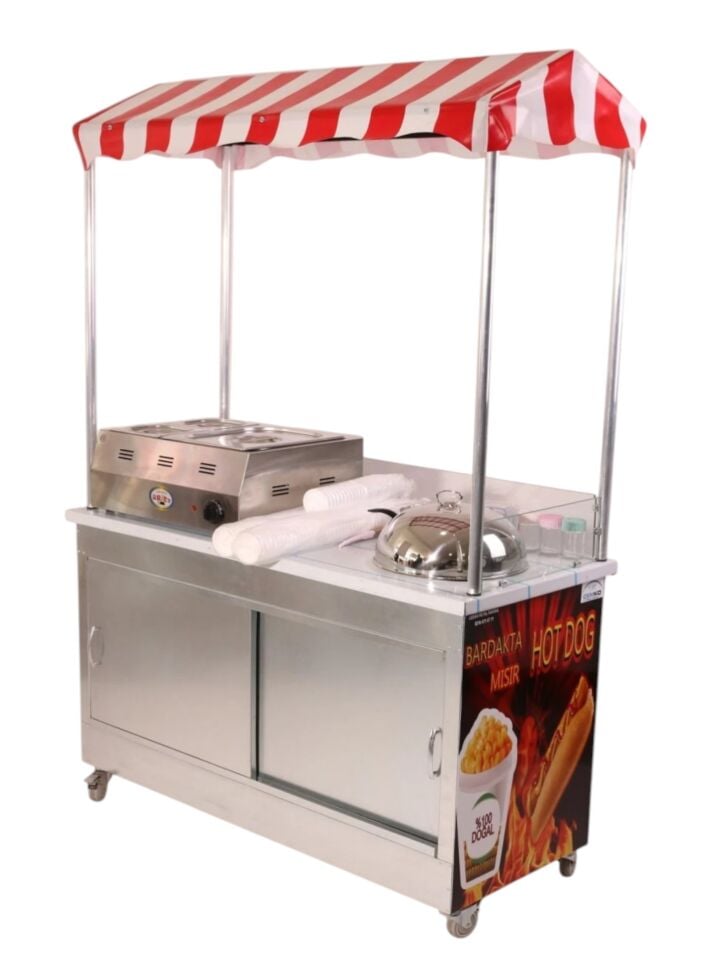 Hotdog Sosisli ve Bardakta Mısır Arabası (Model Kırşehir)