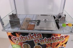 Tekerlekli Çubukta Patates Arabası (Model Side) 60x100 TÜPLÜ MODEL