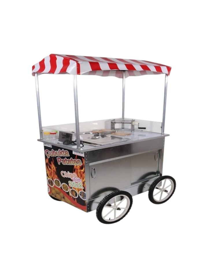 Tekerlekli Çubukta Patates Arabası (Model Side) 60x100 TÜPLÜ MODEL