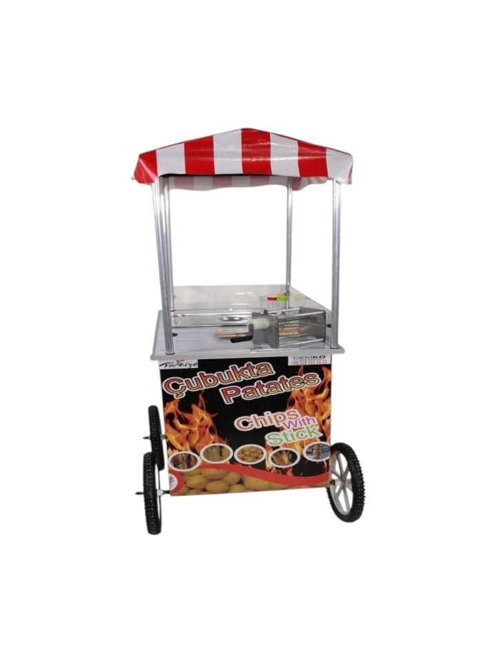 Tekerlekli Çubukta Patates Arabası (Model Side) 60x100 TÜPLÜ MODEL