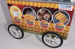 Tekerlekli Bardakta Mısır Koçan Mısır ve Közde Kestane Mısır Arabası (Model Alanya)