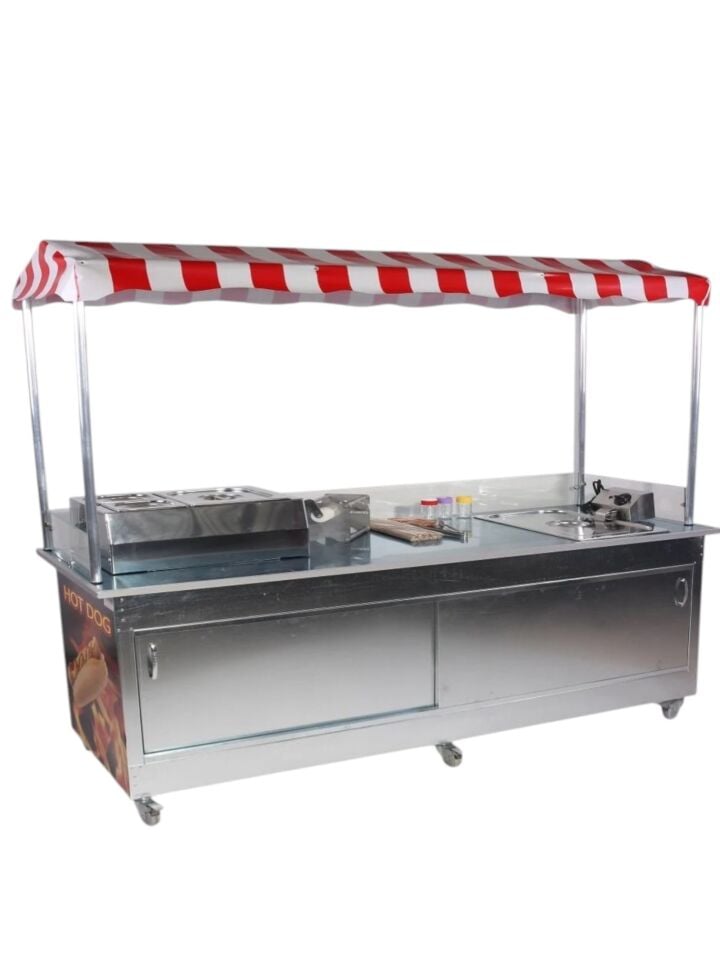 Çubukta Patates ve Hotdog Arabası (Model Dalyan) 65x180