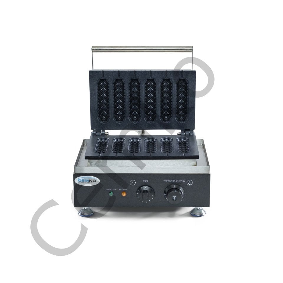 Çubukta Waffle Makinası 6 Gözlü Zaman Ayarlı Türkiyede İlk ve Tek (Model Torbalı)